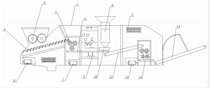 土壤破碎修复一体机的结构示意图